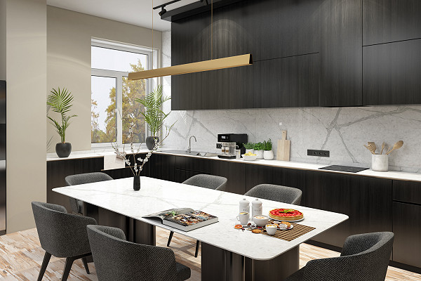 Kitchen with Bianco Eclipsia