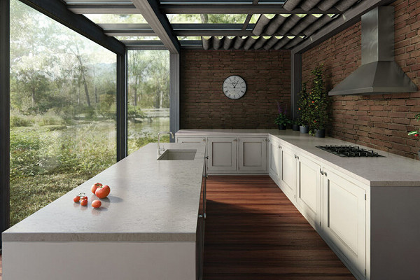 Kitchen with Bianco Drift