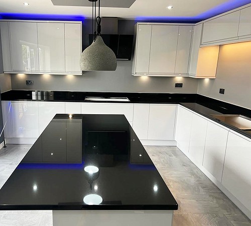 Black granite kitchen