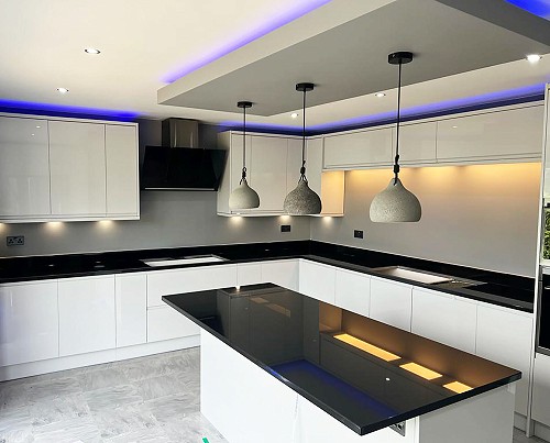 Black granite kitchen