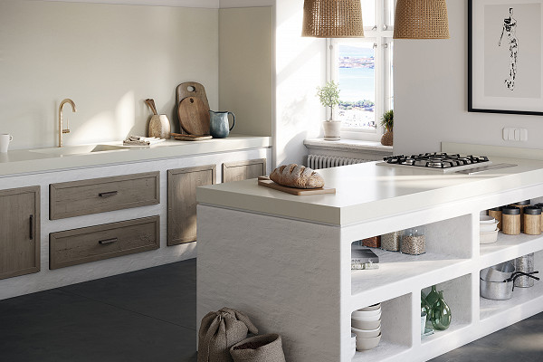 Kitchen with Faro White