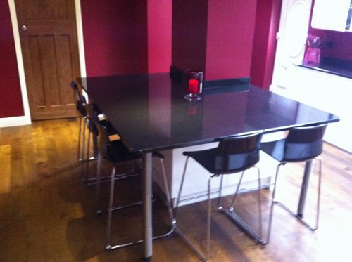 Sykes Black granite table